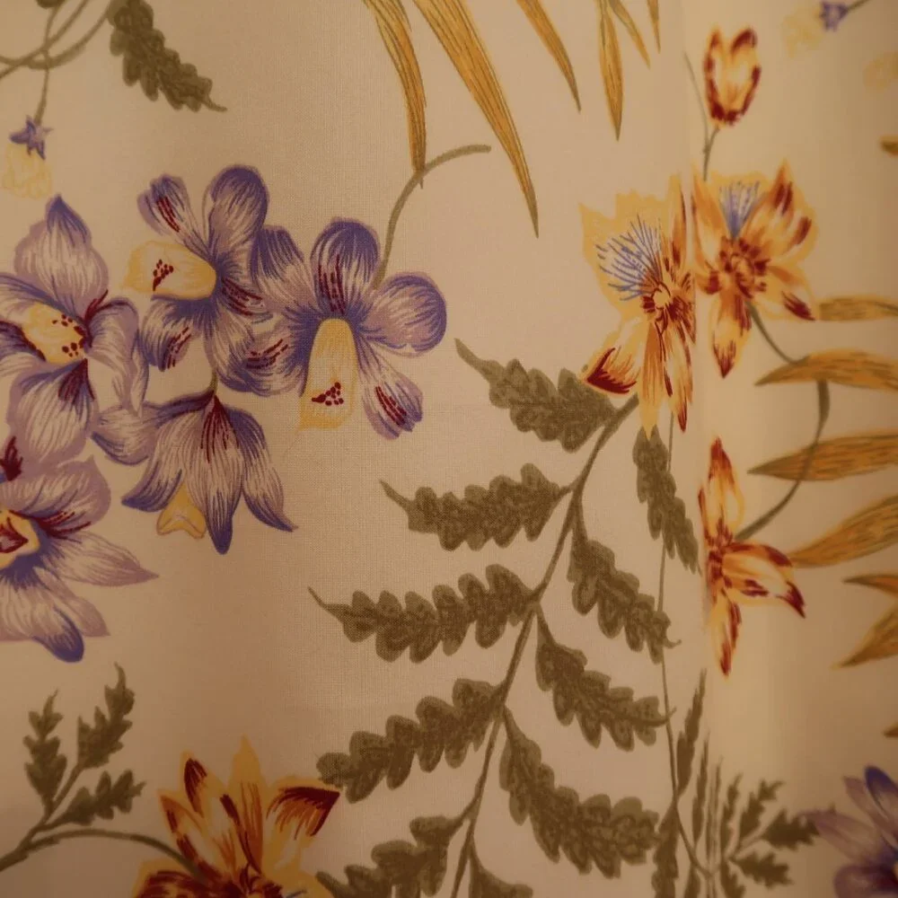 C&F Enterprises Botanical Print Fabric Shower Curtain